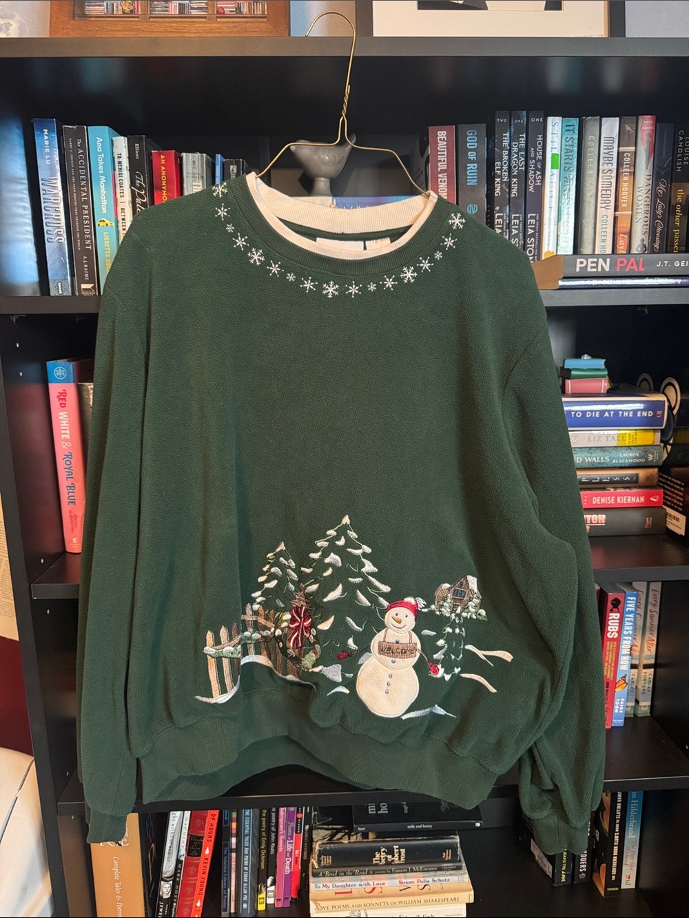 Vintage knitted Green Christmas Sweatshirt